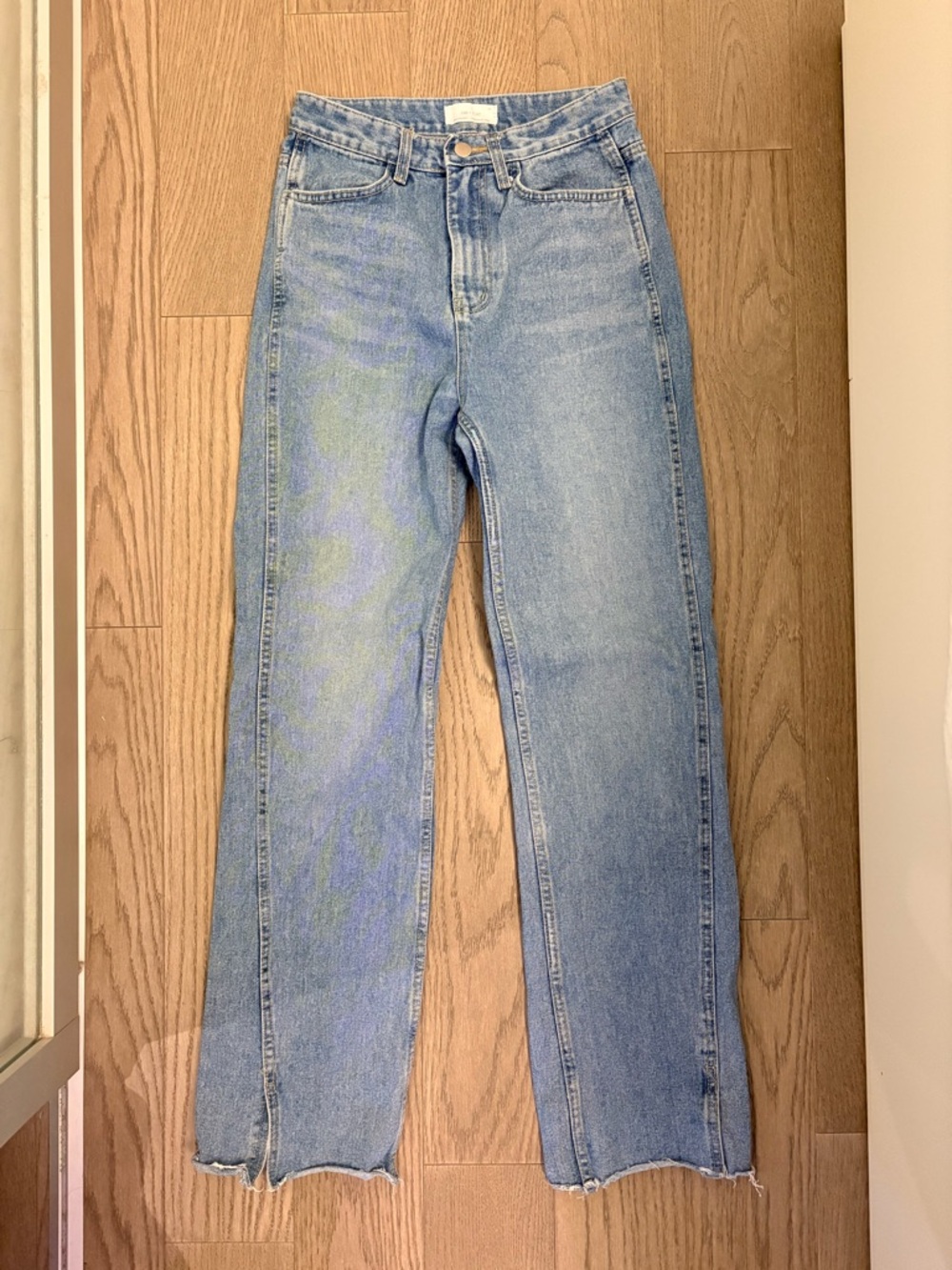 Oak + Fort high rise straight jeans